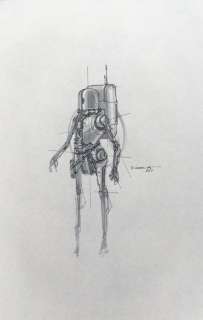 Star Wars - unique one of a kind hand drawn, original marker sketch by Doug Chiang -A3- - dessin original (2017) | Catawiki