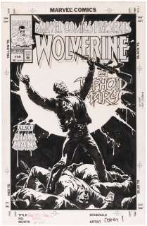 MARVEL COMICS PRESENTS #114 WOLVERINE COMIC BOOK COVER ORIGINAL ART BY STEVE LIGHTLE. | Hake’s