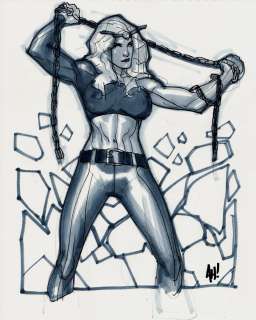 Adam Hughes - Thundra Mixed Media Pinup