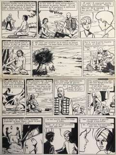 Pom & Teddy - Originele pagina (p.18) - Le talisman noir / De zwarte talisman - Page volante - (1956) | Catawiki