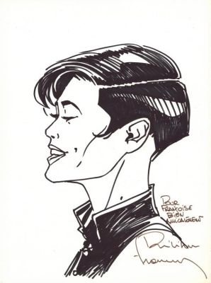 Francq. Dessin original dédicacé Largo Winch | BDEnchères