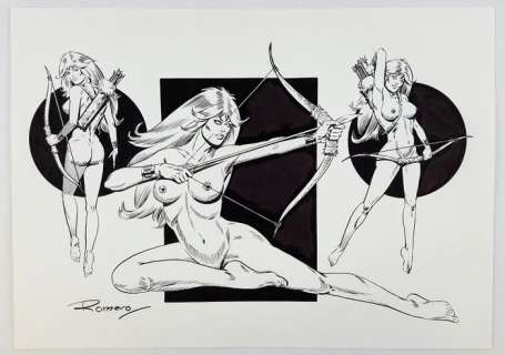 Enrique Badia Romero - Illustrazione Originale "Axa" | Catawiki