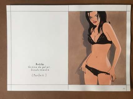 Minus, Walter - Dessin original en couleur - Rosita: Voisine de palier. Envahissante (Parfois) | Catawiki