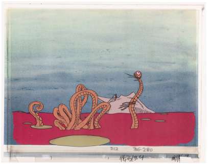 STAR WARS HOLIDAY SPECIAL (1978) - BOBA FETT & CHEWBACCA PRODUCTION ANIMATION 2 CEL SETUP.