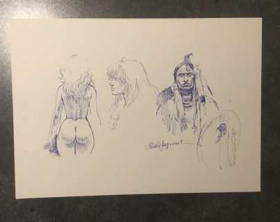 Serpieri, Paolo Eleuteri  - Dessin original - Druuna et l’Indien  (2016) | Catawiki