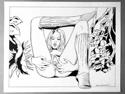 Saint Germain  - Illustrazione originale - firmata  - Page volante | Catawiki