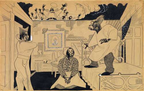 (THEATER / MUSICALS / AFRICAN-AMERICAN) AL HIRSCHFELD. "Cabin in the Sky." | Swann Galleries