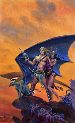 Richard Hescox | Pirates of Venus Prelim (c. 1990) | Shasta/Phoenix