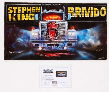 Original concept artwork for Italian Stephen King film poster Rivado… | Comic Book Auctions ltd