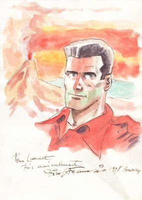 Lot 165 - Attanasio. Dessin original dédicacé Bob Morane | BDEnchères