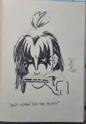 JOHN ROMITA JR Original Art Dédicace Commission Sketch Gene Simmons Kiss | eBay Europe (Buy It Now)