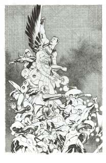 Mike McKone | Ultimate Ff 02 Cover Sue Storm Tony Stark Machine Man Sam Wilson | TDArt