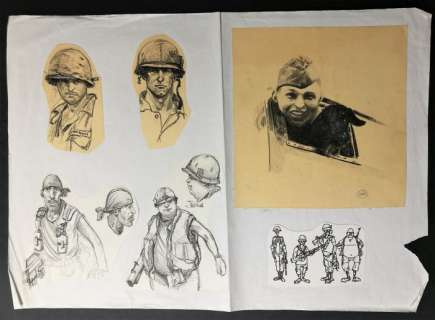 GiPi - 6x illustrazioni originale "Soldati" | Catawiki