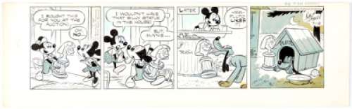Floyd Gottfredson | Mickey Mouse Daily Comic Strip Original Art dated 7-19-63 (King Features Syndicate, 1963). | Heritage
