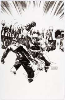 Lisandro Estherren -Batman vs. Killer Croc Illustration Original Art (undated)....