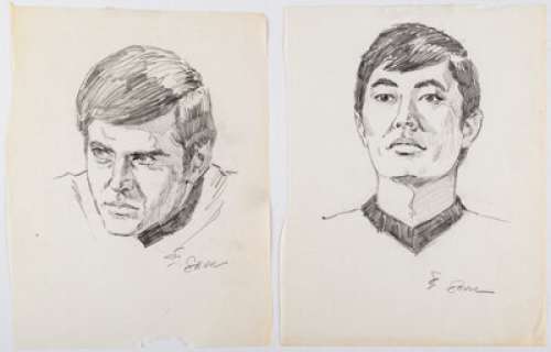 Shull, Harold | Harold Shull - Star Trek Illustrations Original Art and Lord of the Rings Signed Print (undated).... (Total: 3 Items) | Heritage