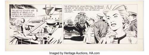 Sherwood, Don - Don Sherwood Dan Flagg Daily Comic Strip Original Art dated 1-3-64 (McNaught Syndicate, 1964). ...