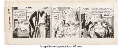 Starr, Leonard | Leonard Starr On Stage Daily Comic Strip Original Art dated 2-26-65 (Chicago Tribune, 1965). ... | Heritage