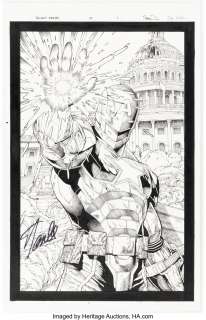 McNiven, Steve - Steve McNiven and Jay Leisten Secret Empire #10 Splash Page 1 Stan Lee Signed Original Art (Marvel, 2017)....