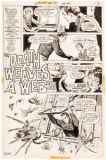 Chan, Ernie | Ernie Chan Ghosts #14 "Death Weaves a Web" Complete 5-Page Story Original Art (DC, 1973).... (Total: 5 Original Art) | Heritage