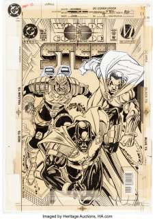 Batista, Chris - Chris Batista and Dennis Janke Steel #7 Cover Original Art (DC, 1994)....