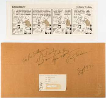 Trudeau, Garry - Garry Trudeau Doonesbury Daily Comic Strip Original Art dated 5-19-77 (Universal Press Syndicate, 1977). ...