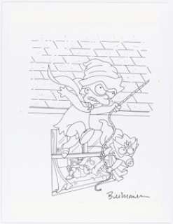 Morrison, Bill - Bill Morrison and Peter Alexander Bartman#5 Cover Original Art (Bongo, 1995)....