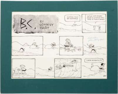 Hart, Johnny | Johnny Hart Comic Strip Original Art dated 4-23-1967 (Publishers Newspaper Syndicate, 1967).... | Heritage