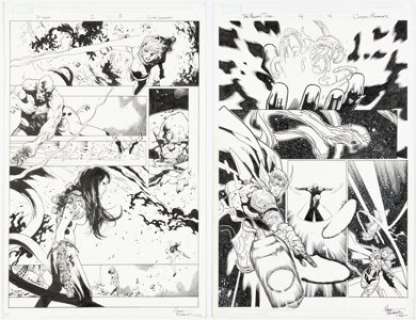 Coipel, Olivier | Olivier Coipel and Mark Morales - Marvel Story Page Original Art Group of 2 (Marvel, 2011/2013).... (Total: 2 Original Art) | Heritage