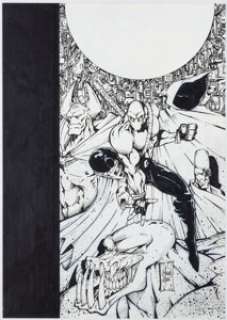 Maus, Bill - Bill Maus Zen Intergalactic Ninja Sourcebook #1 Cover Original Art (Entity-Parody, 1993)....