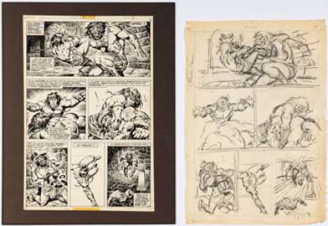 Buscema, John | John Buscema and Ernie Chan Conan the Barbarian #77 Story Page 2 with Preliminary Original Art (Marvel, 1977).... | Heritage