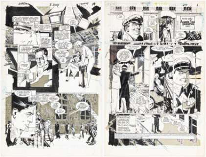 Chaykin, Howard | Howard Chaykin The Shadow #3 Story Page 19 and #4 Story Page 1 Original Art (DC, 1986).... (Total: 2 Items) | Heritage