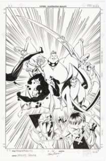 Bagley, Mark - Mark Bagley and Scott Hanna Thunderbolts #16 Cover Original Art (Marvel, 1998)....