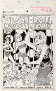 Stan Goldberg and Frank Giacoia - Modeling with Millie #50 Splash Page 1 Original Art (Marvel, 1966)....