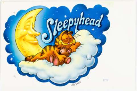 Jim Davis Studio "Sleepyhead" Garfield and Pooky Production Color Original Art (undated).... | Heritage
