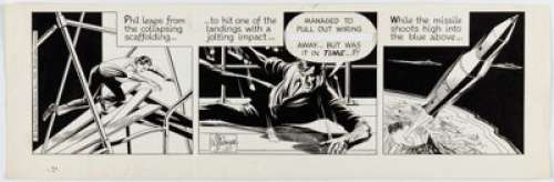 Stanley Pitt (as Al Williamson) Secret Agent Corrigan Daily Comic Strip Original Art dated 8-20-69 (King Features Syndicate, 1969).