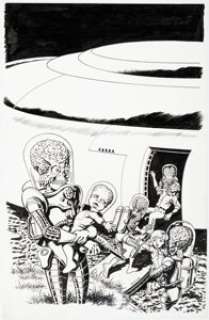 Loston Wallace Mars Attacks: First Born #3 Variant Cover Original Art (IDW, 2014).