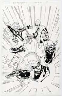 Stuart Immonen and Wade von Grawbadger New Avengers #8 Unpublished Cover Original Art (Marvel, 2011). | Heritage