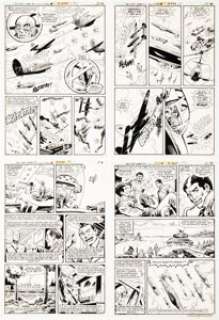 Dick Ayers and Romeo Tanghal All-Out War #2 Black Eagle Partial Story "Slaughter at the Rapido River!" Original Art Group of 7 (DC, 1979). (Total: 7 Original Art) | Heritage