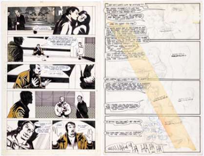 Brian Michael Bendis Caliber Spotlight #1 A.K.A. Goldfish Story Page 2 Original Art (Caliber Press, 1995).