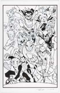 Todd Nauck - Teen Titans Go! Illustration Original Art (2013).