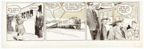 Frank Godwin Rusty Riley Daily Comic Strip Original Art dated 11-18-55 (King Features Syndicate, 1955). | Heritage
