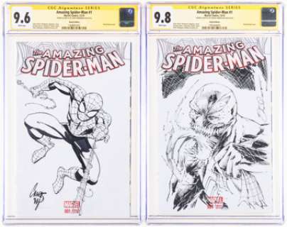 Chris Marrinan and Shelby Robertson Amazing Spider-Man #1 Sketch Edition - Signature Series Original Art Group of 2 (Marvel, 2015). (Total: 2 Original Art)