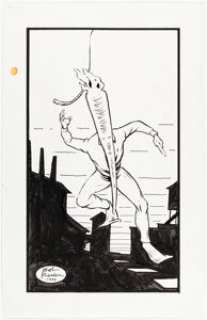 Bob Burden - Flaming Carrot Illustration Original Art (1999).