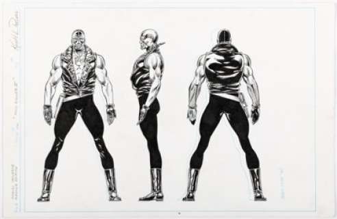 Keith Pollard and Joe Rubinstein The Official Handbook of the Marvel Universe Master Edition #27 Foolkiller II Illustration Original Art (Marvel, 1993).