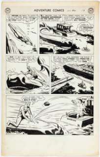 Ramona Fradon Adventure Comics #170 Aquaman Story Page 5 Original Art (DC, 1951).