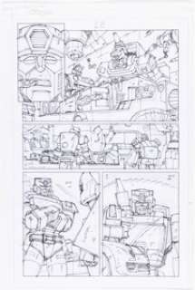 Dan Khanna Transformers Story Page Preliminary Orginal Art (Panini, c. 2000s)