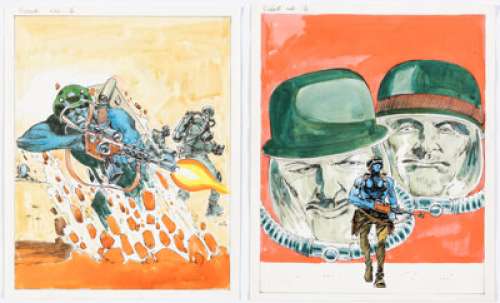 Cam Kennedy Rogue Trooper #3 Unused Cover Preliminary Original Art Group of 2 (Quality, c. 1980-1990s). (Total: 2 Original Art)