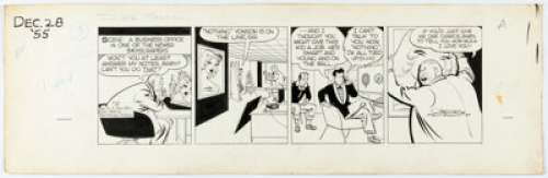Chester Gould Dick Tracy Daily Comic Strip Original Art dated 12-28-55 (Chicago Tribune, 1955). | Heritage