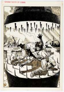 Fred Carrillo The Savage Sword of Conan #173 Pin-Up Illustration Original Art (Marvel, 1990). | Heritage